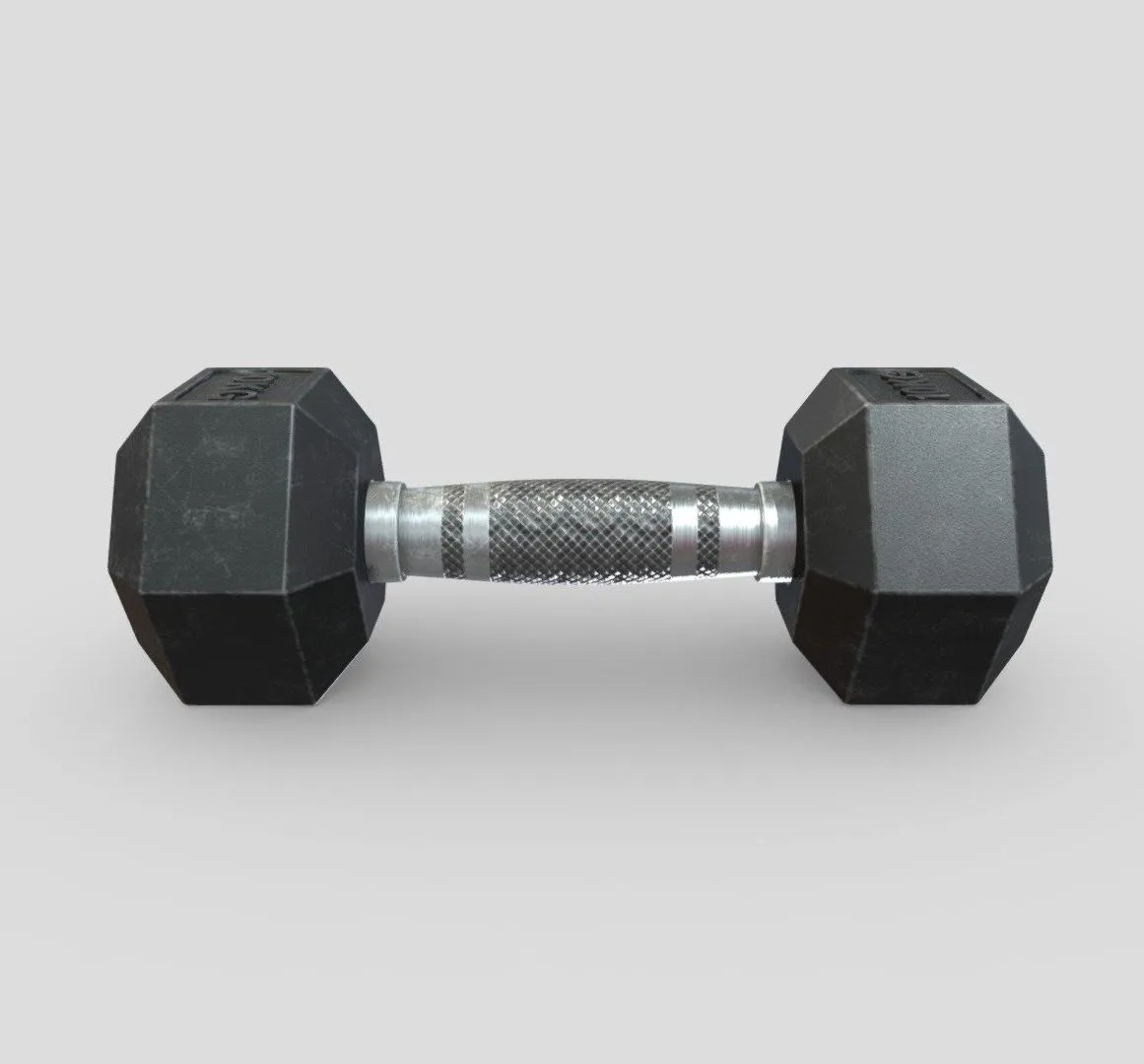 PBR Game 3D Models – Hex Dumbbell 10Kg