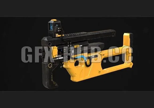 PBR Game 3D Models – High Voltage Gun