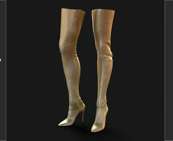 PBR Game 3D Models – Highheel Knife Boots