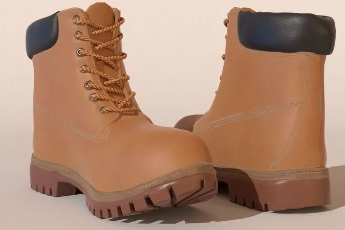 PBR Game 3D Models – Hiking boots