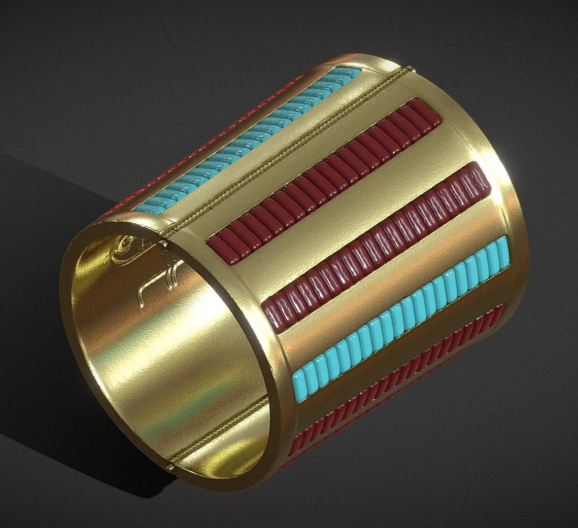 PBR Game 3D Models – Hinged Cuff Bracelet