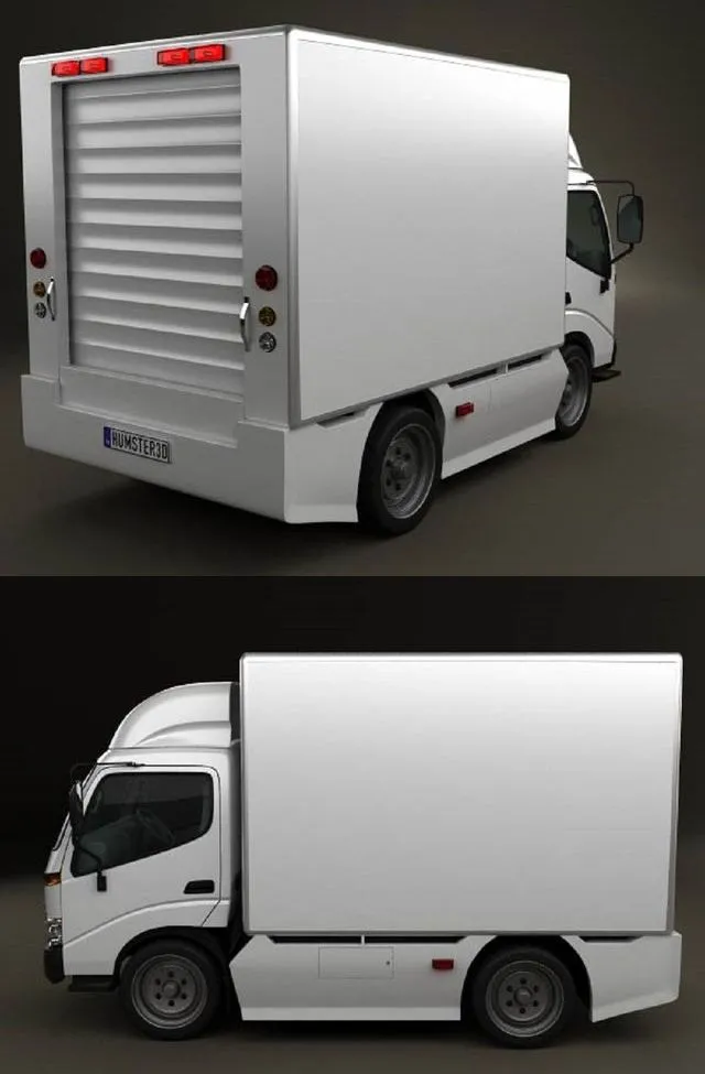 PBR Game 3D Models – Hino 300 Standard Cab Box 2010
