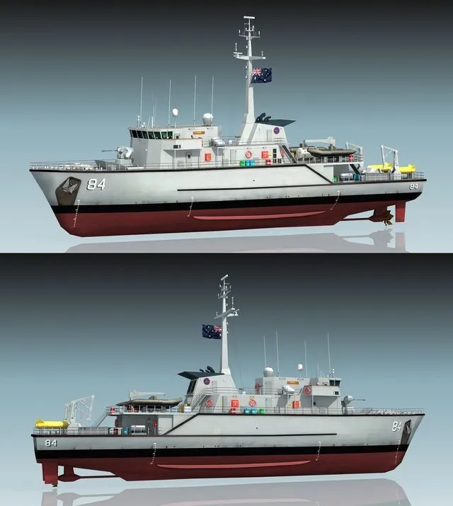 PBR Game 3D Models – HMAS Norman M-84 Minehunter