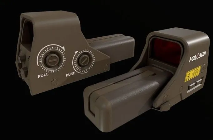 PBR Game 3D Models – Holosun Holographic Sight