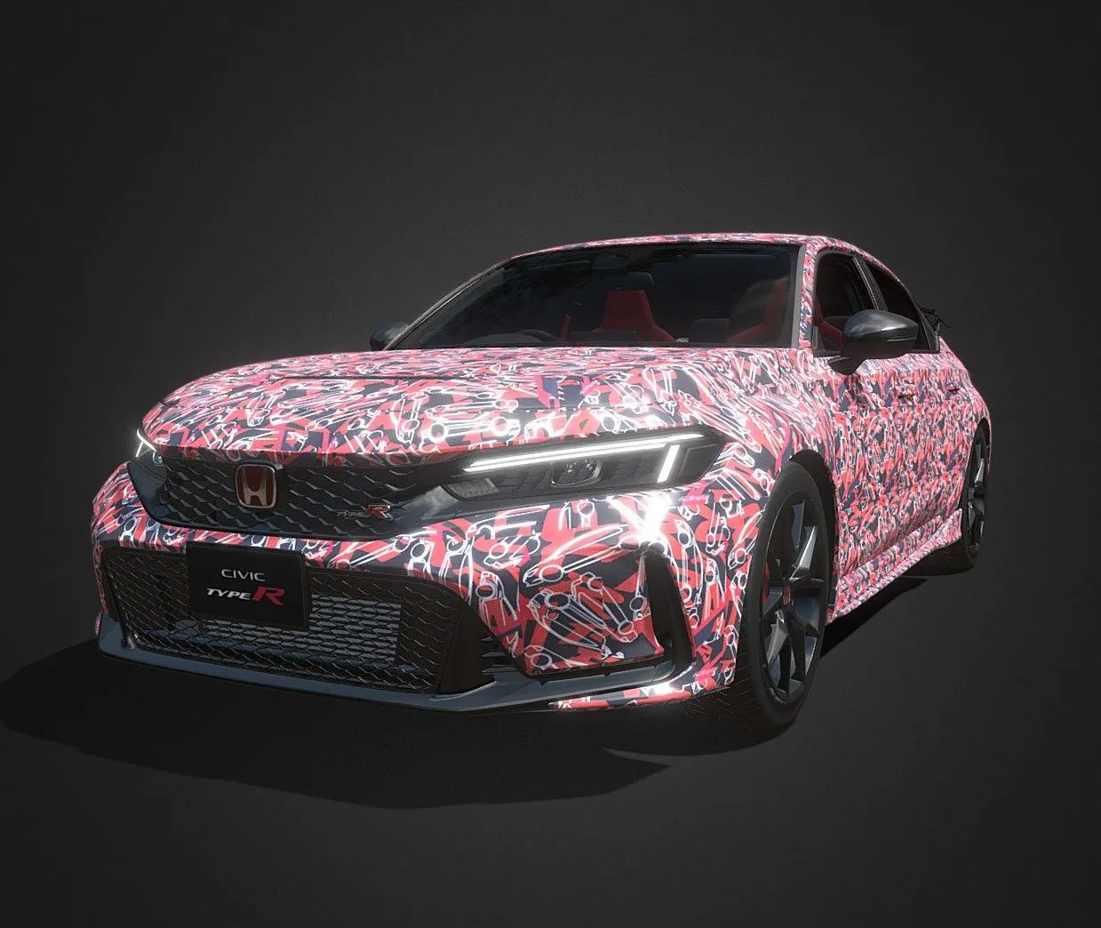 PBR Game 3D Models – Honda Civic Type R Mk11 2023