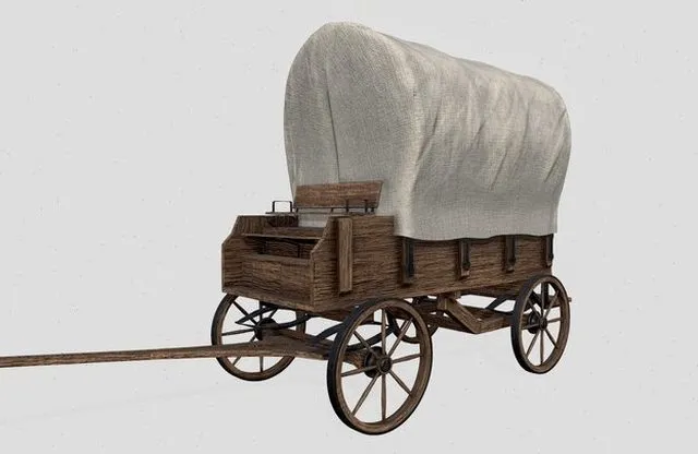 PBR Game 3D Models – Horse Wagon