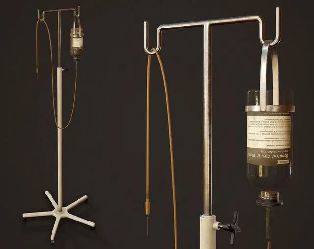 PBR Game 3D Models – Hospital Drip Stand