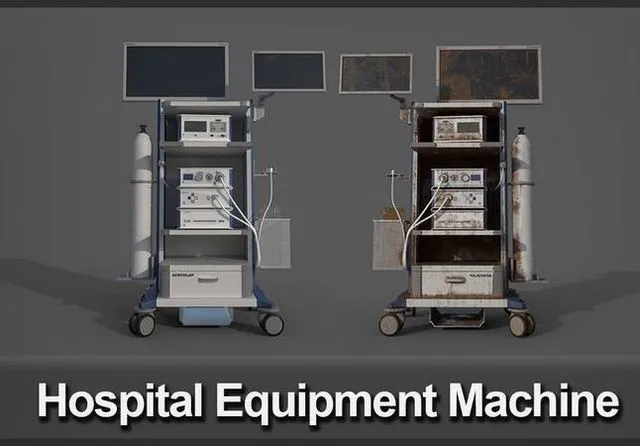 PBR Game 3D Models – Hospital Equipment Machine