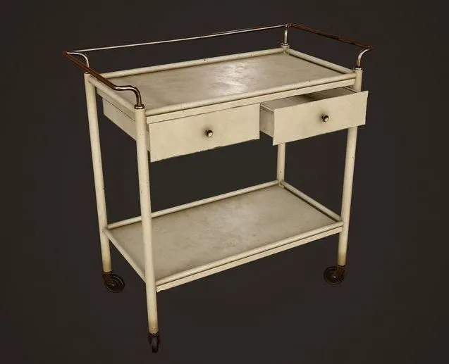 PBR Game 3D Models – Hospital Trolley