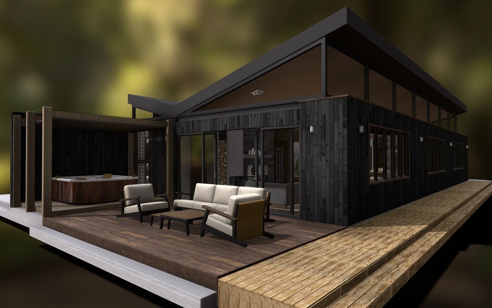 PBR Game 3D Models – House Wood Cabin Log Cabin 001