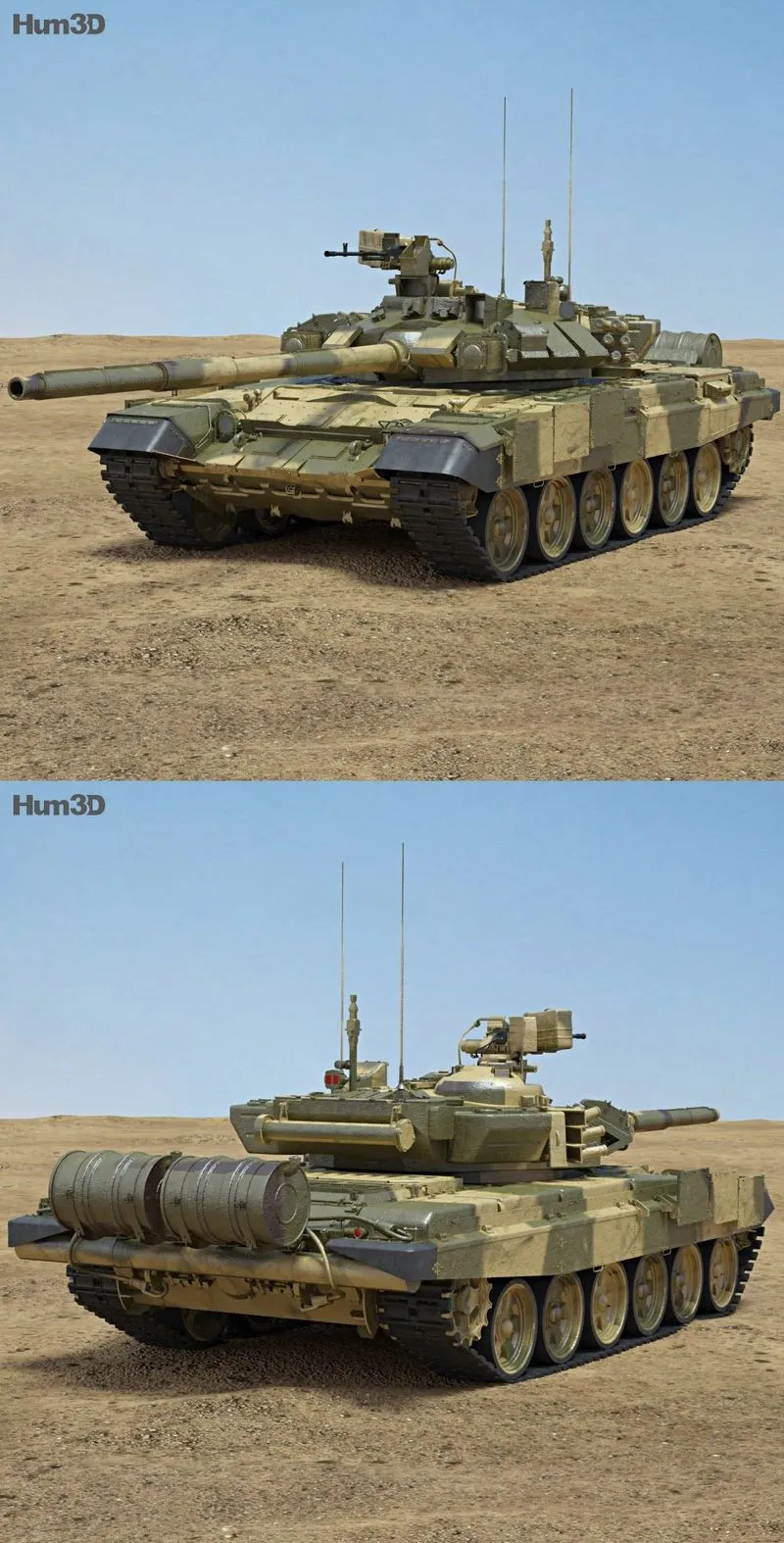 PBR Game 3D Models – HUM3D – T-90 Tank
