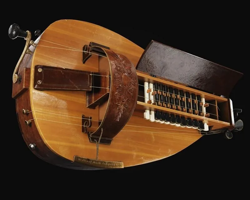 PBR Game 3D Models – Hurdy-gurdy medieval musical instrument