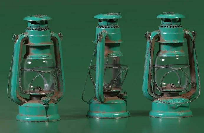PBR Game 3D Models – Hurricane Lantern Lamp