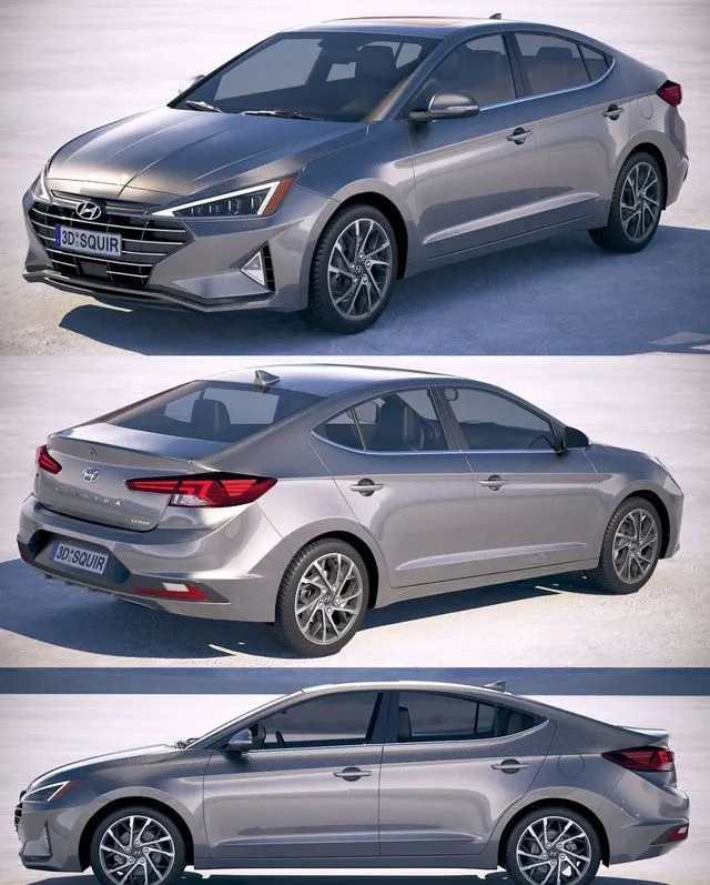 PBR Game 3D Models – Hyundai Elantra 2019