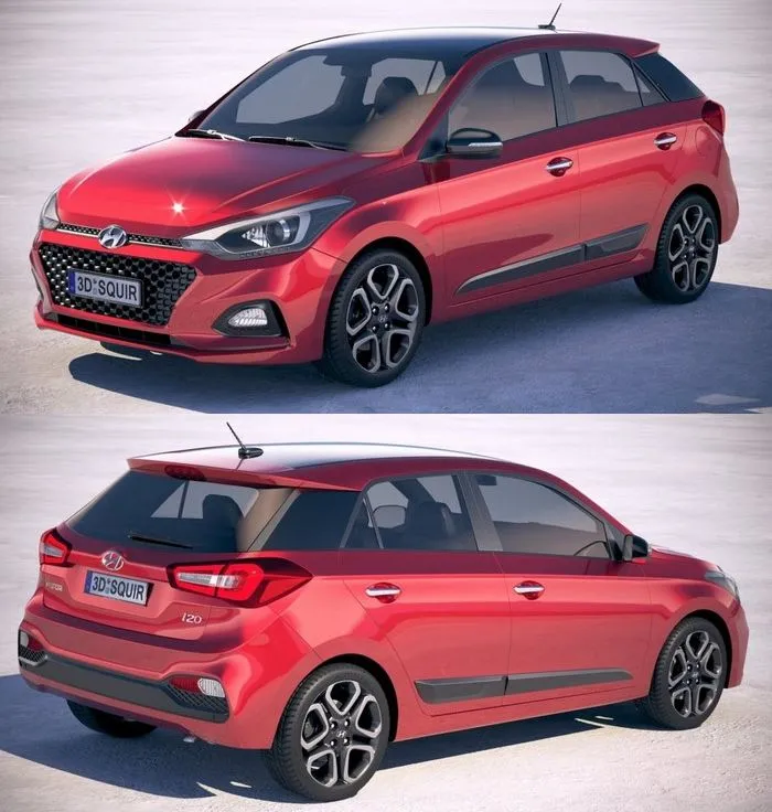 PBR Game 3D Models – Hyundai i20 2019