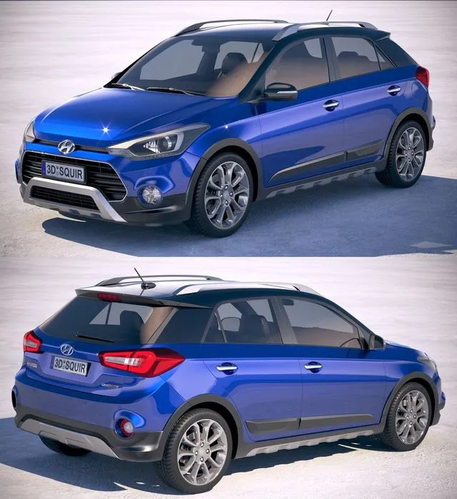 PBR Game 3D Models – Hyundai i20 Actilve 2019