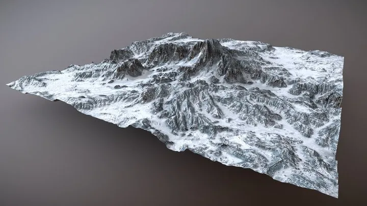 PBR Game 3D Models – Ice Landscape   Gaea