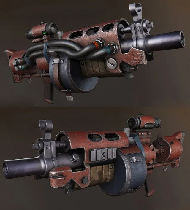 PBR Game 3D Models – Incendiary Rifle