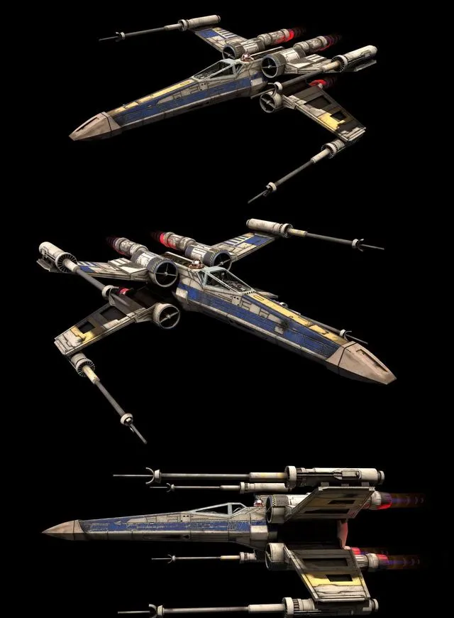 PBR Game 3D Models – Incom T-65 X-Wing Starfighter 2LLXy