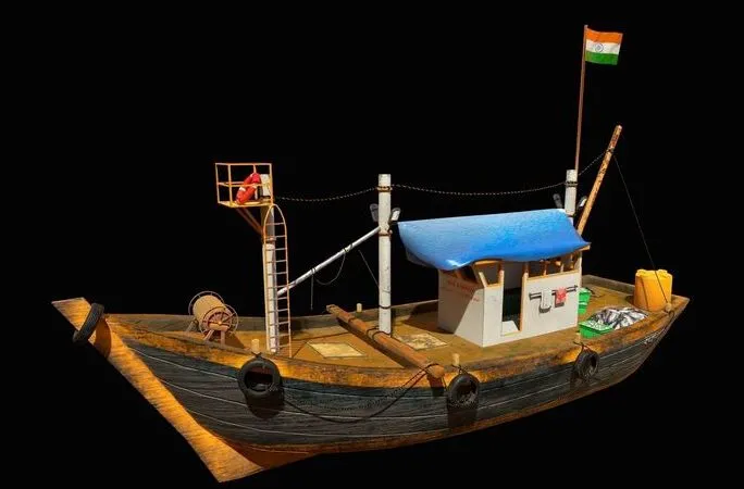 PBR Game 3D Models – Indian Fishing Boat