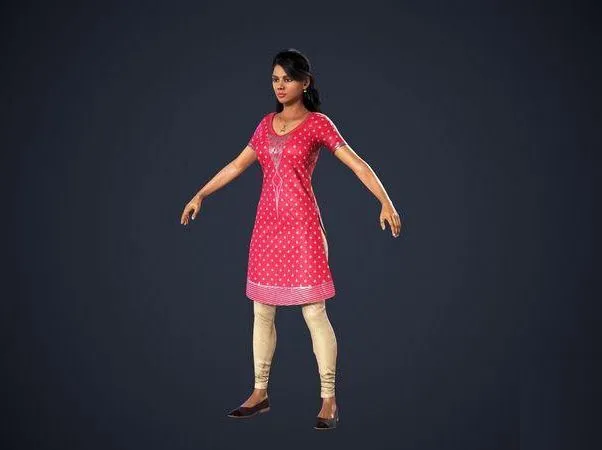 PBR Game 3D Models – Indian Girl