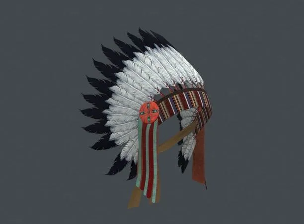 PBR Game 3D Models – Indian headdress