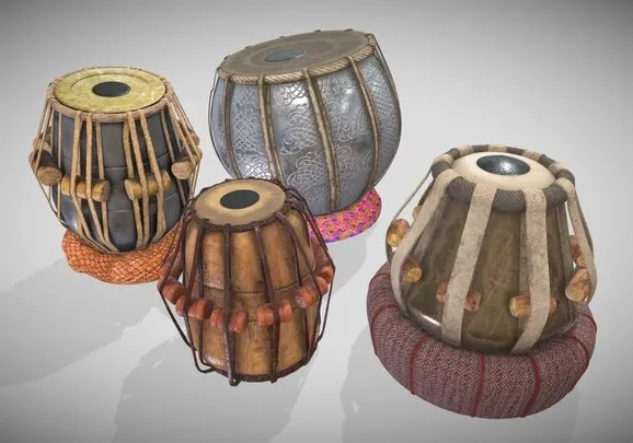 PBR Game 3D Models – Indian Tablas   Tably