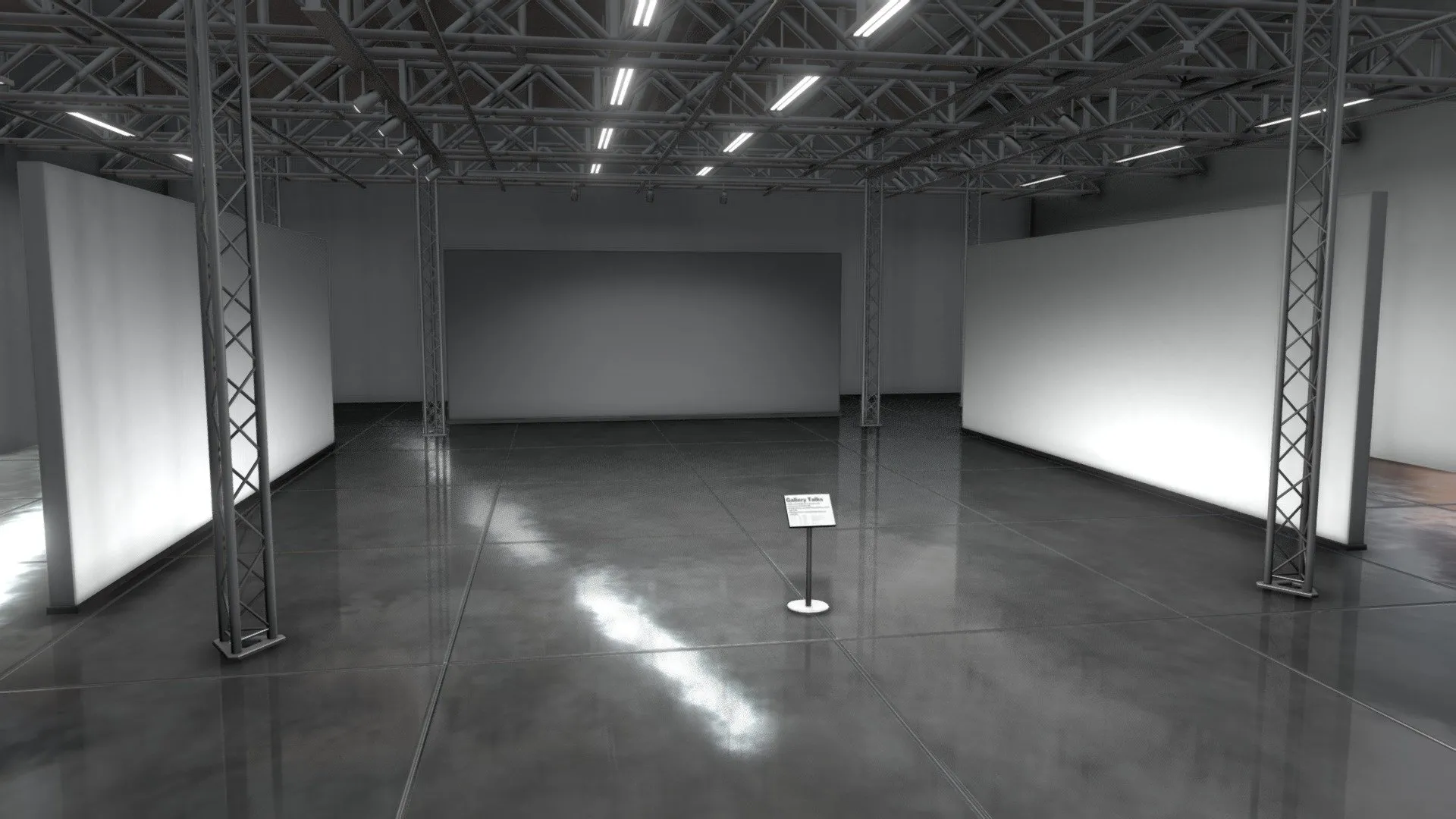 PBR Game 3D Models – Industrial Art Gallery