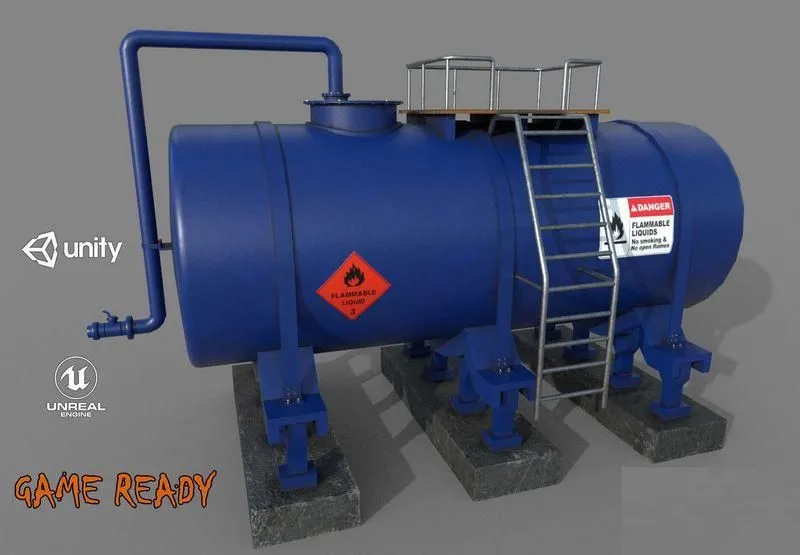 PBR Game 3D Models – Industrial Tank