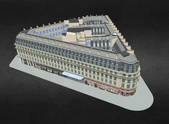 PBR Game 3D Models – Inter Continental Paris Le Grand Hotel Building