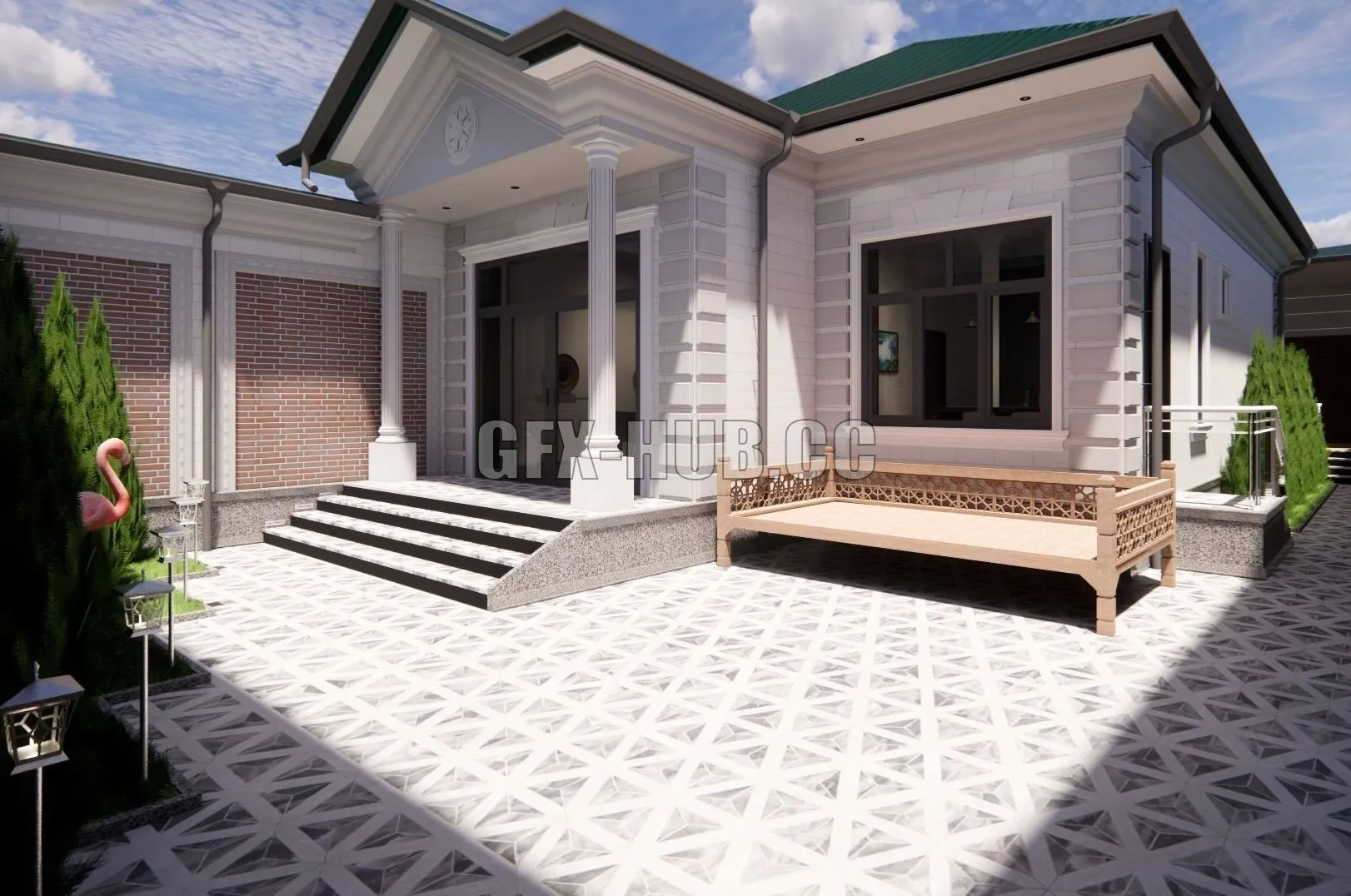 PBR Game 3D Models – Interior and exterior revit