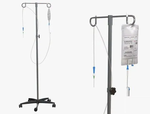 PBR Game 3D Models - IV Blood Bag Dropper Stand