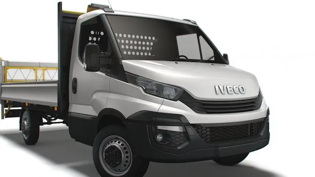 PBR Game 3D Models – Iveco Daily Dropside Tail Lift 2018