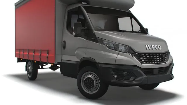 PBR Game 3D Models – Iveco Daily Luton Curtainsider 2021