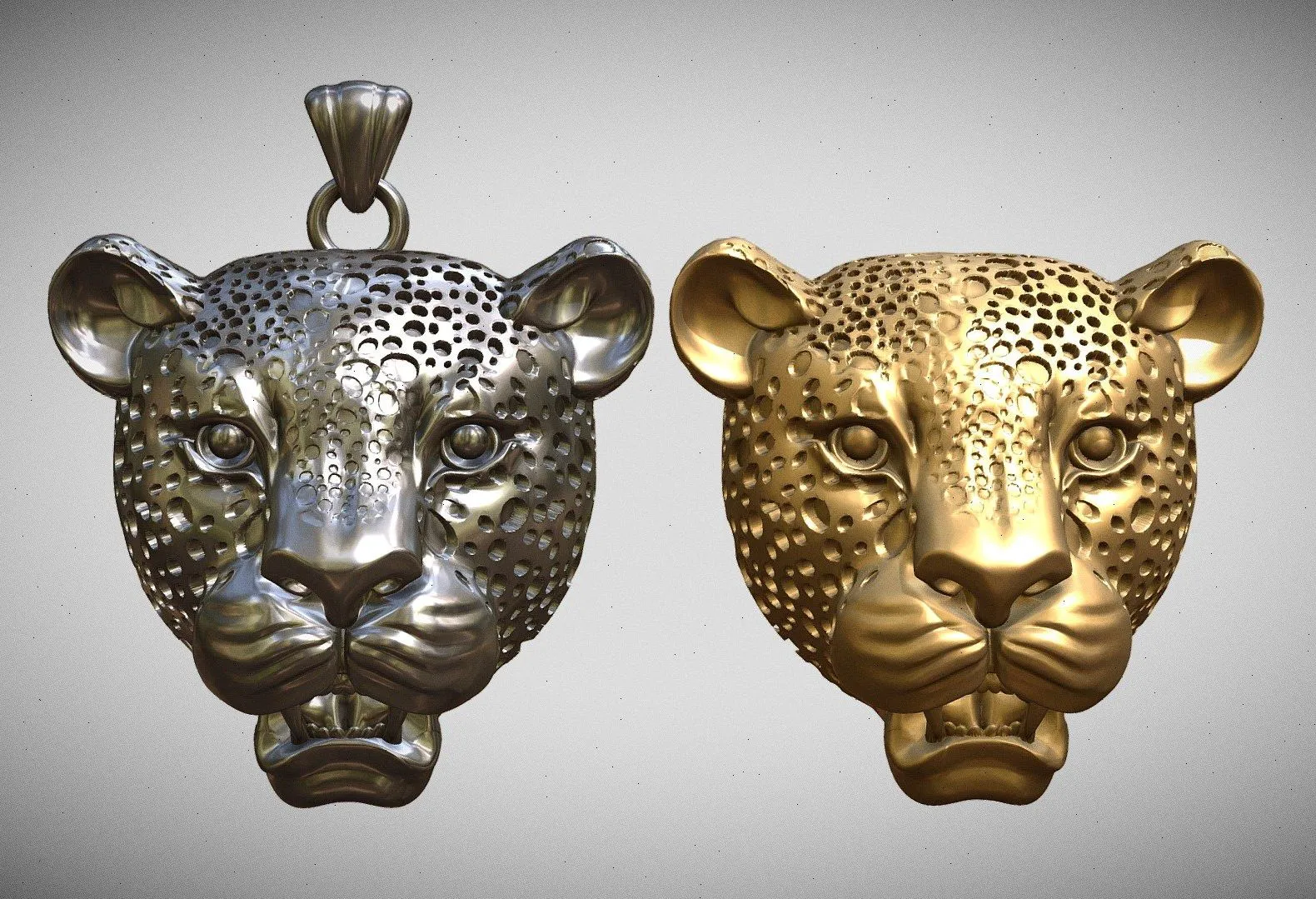 PBR Game 3D Models – Jaguar Pendant For Casting