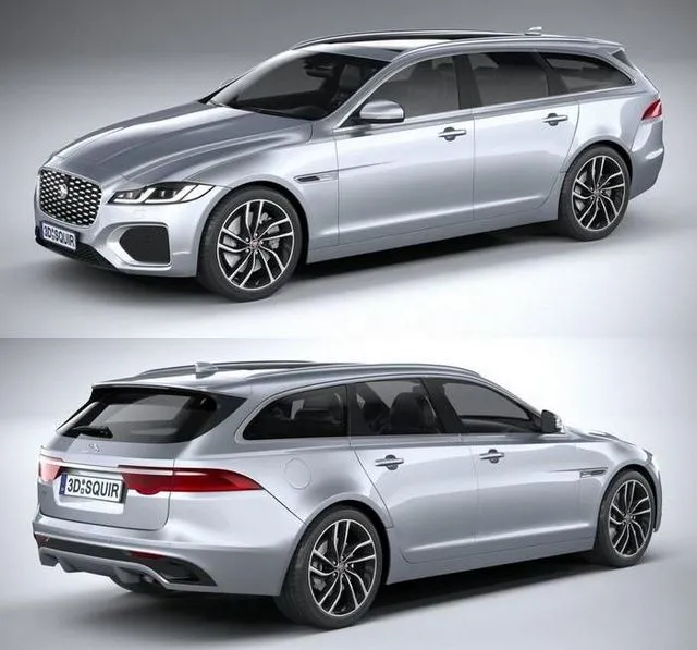 PBR Game 3D Models – Jaguar XF Wagon 2021