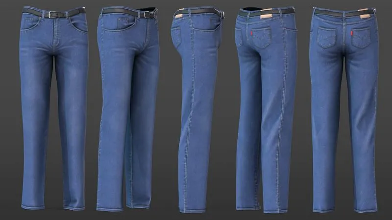 PBR Game 3D Models – Jeans Low-poly