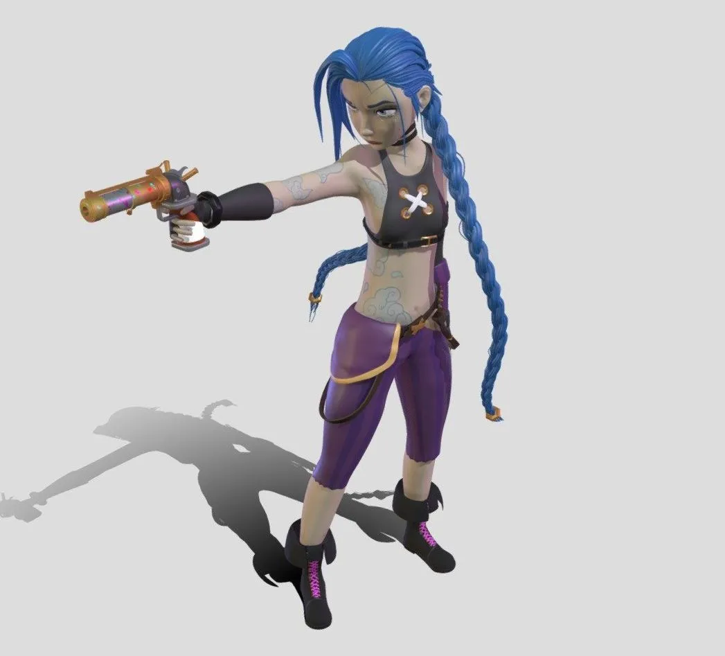 PBR Game 3D Models – Jinx Arcane