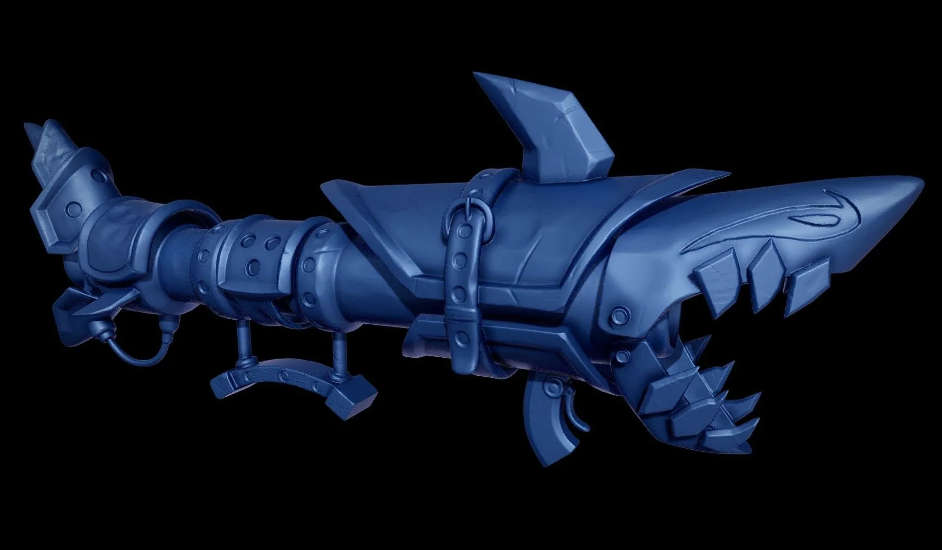 PBR Game 3D Models – Jinx Fishbones Bazooka For Print