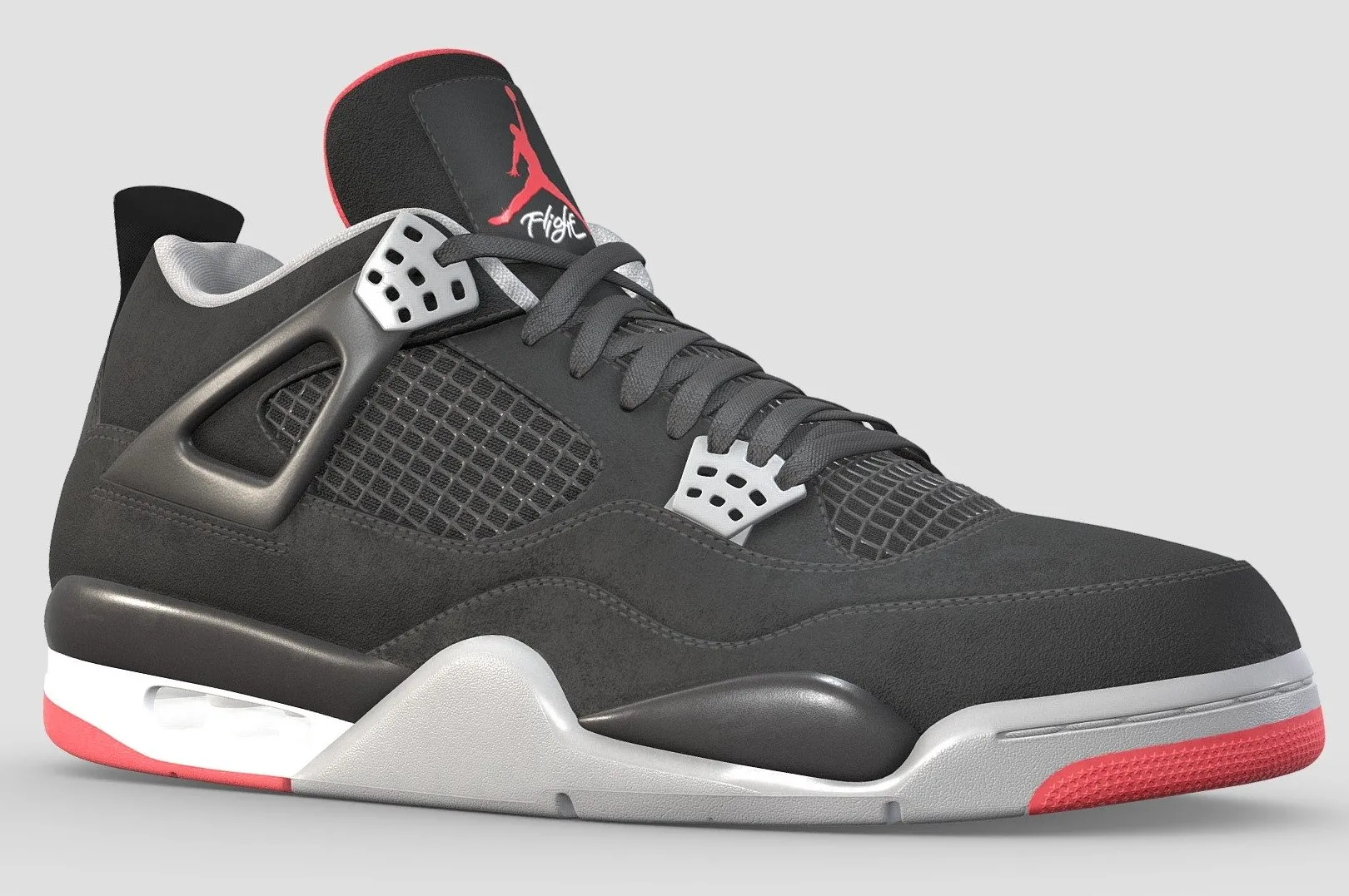 PBR Game 3D Models – Jordan 4 Retro Bred