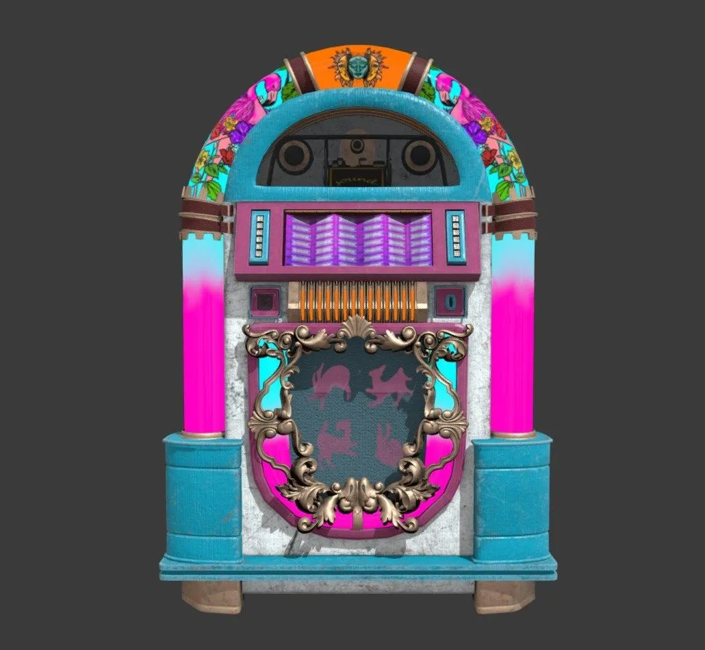PBR Game 3D Models – Jukebox Music Box