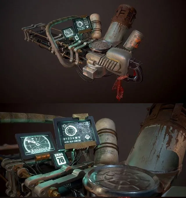 PBR Game 3D Models – Junker Gun