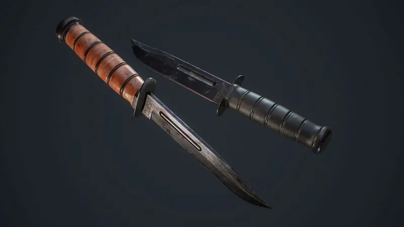 PBR Game 3D Models – KaBar USMC and 1211