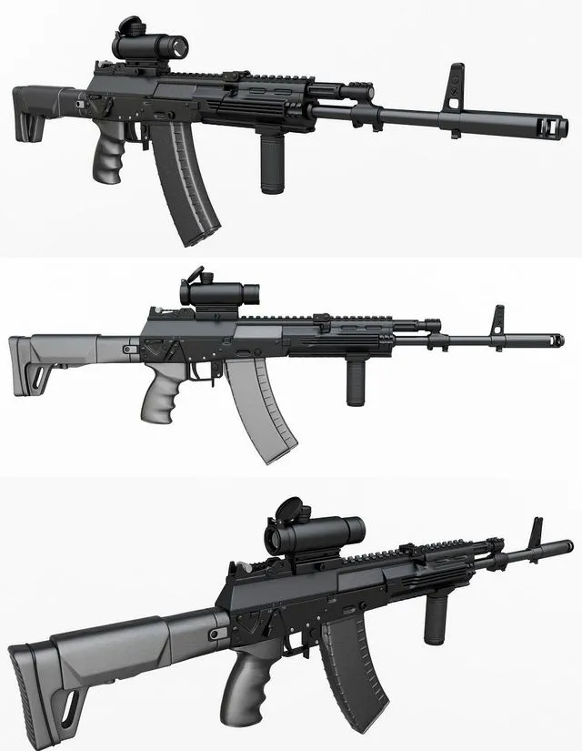 PBR Game 3D Models – Kalashnikov AK 12