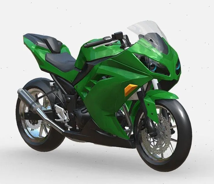 PBR Game 3D Models – Kawasaki Ninja 300