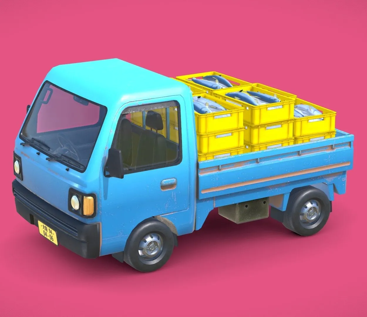 PBR Game 3D Models – Kei Truck