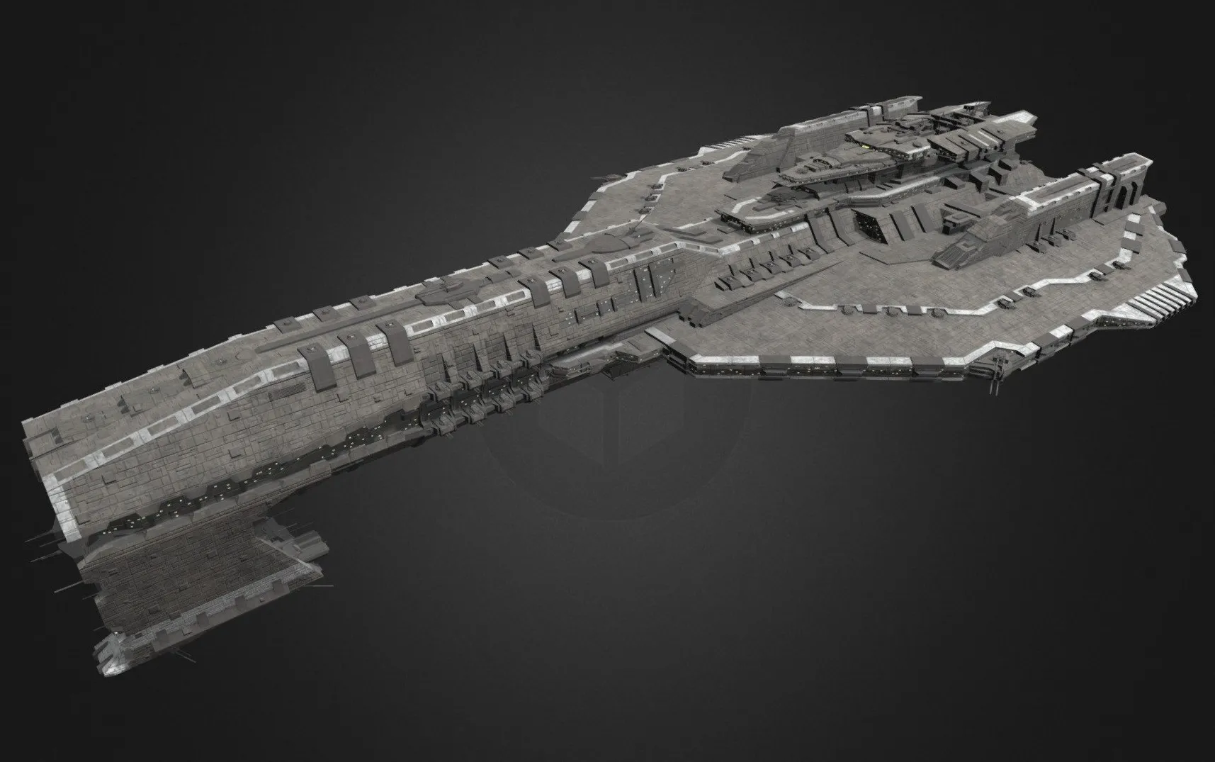 PBR Game 3D Models – Keldabe Class Battleship