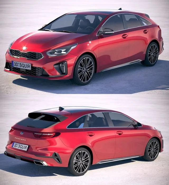PBR Game 3D Models – Kia ProCeed 2019