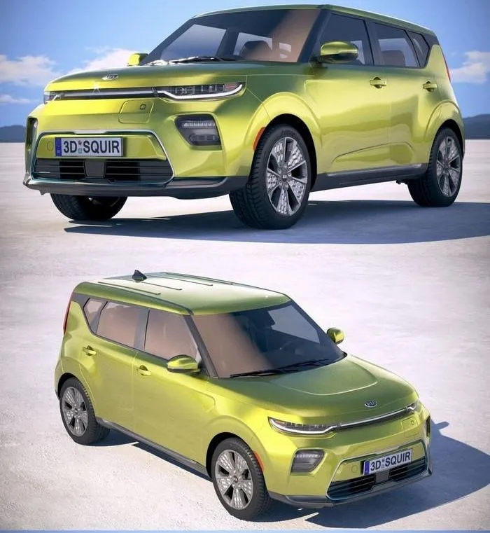 PBR Game 3D Models – Kia Soul EV 2020