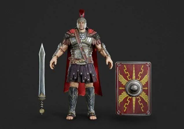 PBR Game 3D Models – King Caesar Roman emperor general soldier armour